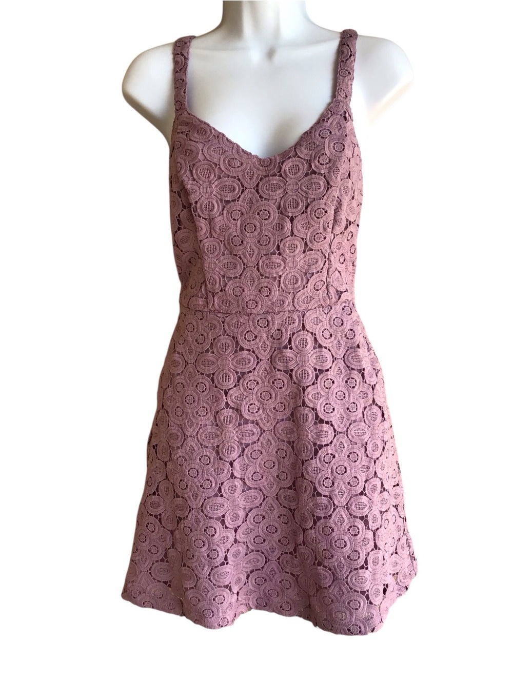 Hollister Lace Mini Sundress in Mauve Rose  NEW